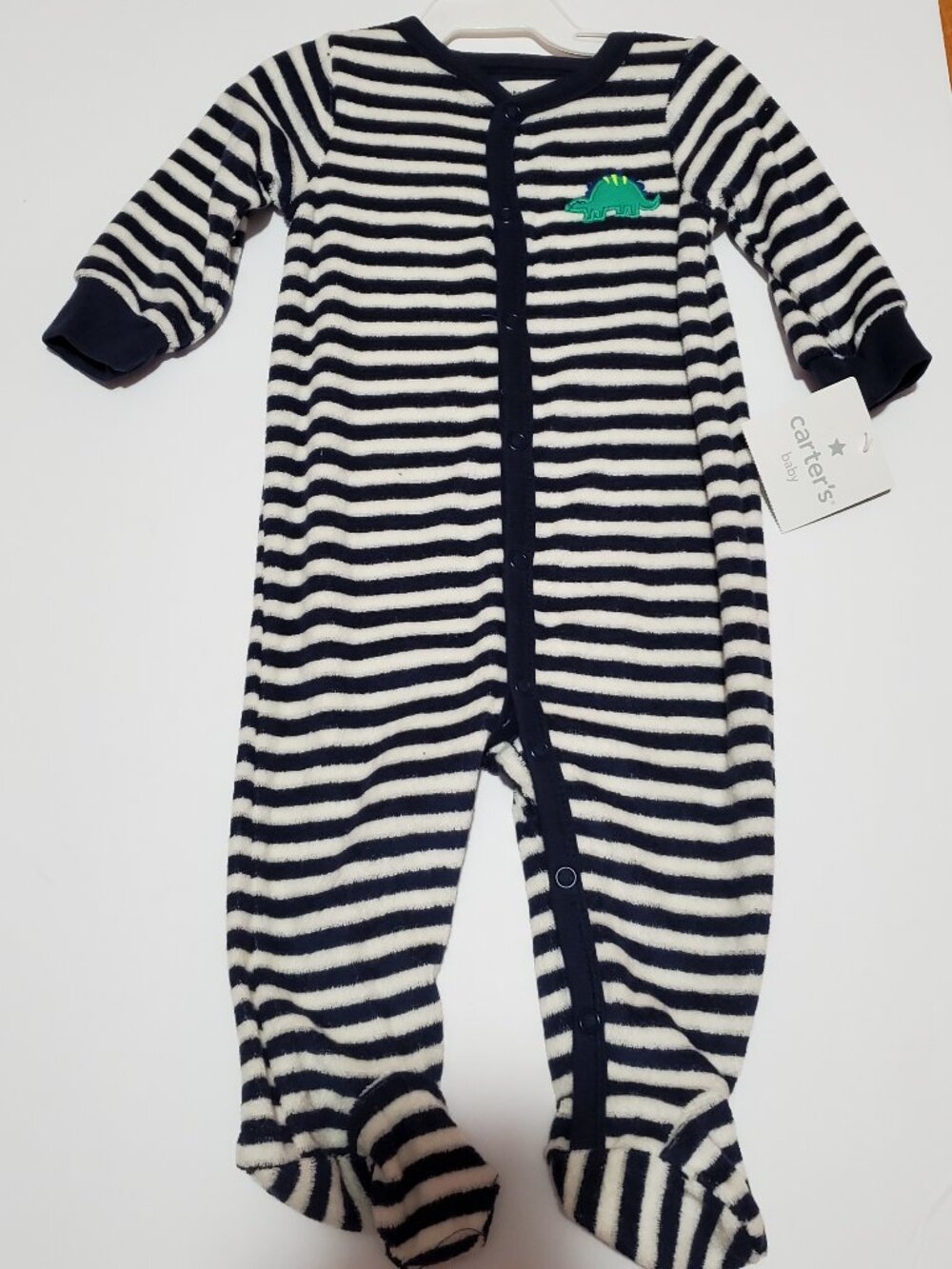 Carter's Terry Snap Onesie with Dinosaur